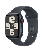Apple Watch SE (2nd Gen) [GPS 44mm] Smart Watch w/Midnight Aluminum Case & Midnight Sport Band - S/M. Fitness & Sleep Tracker, Crash Detection